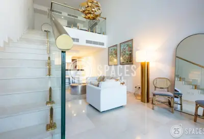 One-Bedroom Loft | Balcony with Garden View