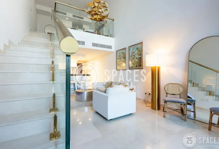 One-Bedroom Loft | Balcony with Garden View-4