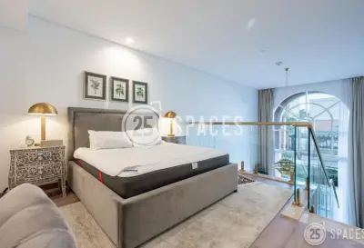 One-Bedroom Loft | Balcony with Garden View