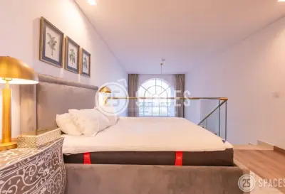 One-Bedroom Loft | Balcony with Garden View